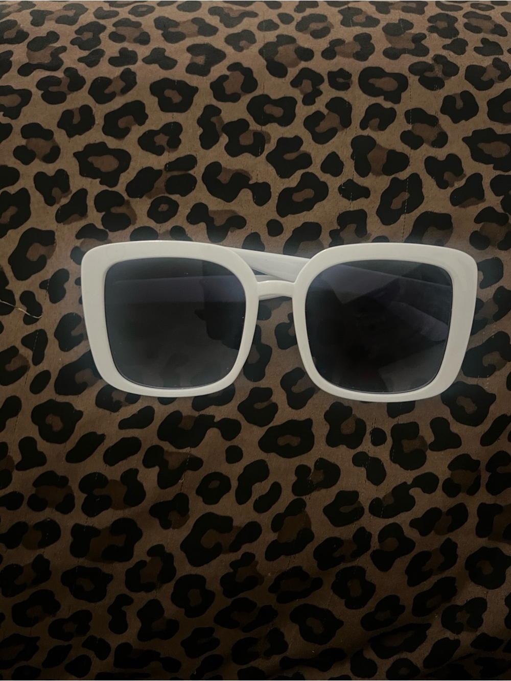 White Oversized Square Womens Sunglasses - Unbranded